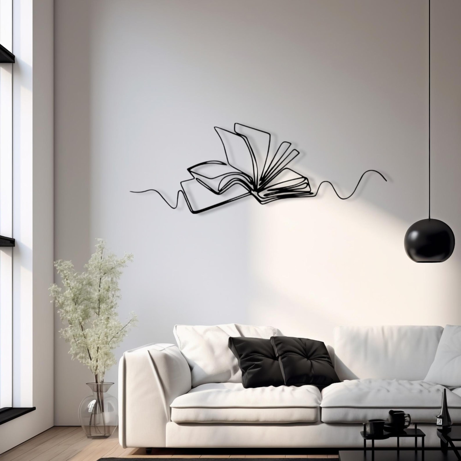 Minimalist Book Metal Wall Art