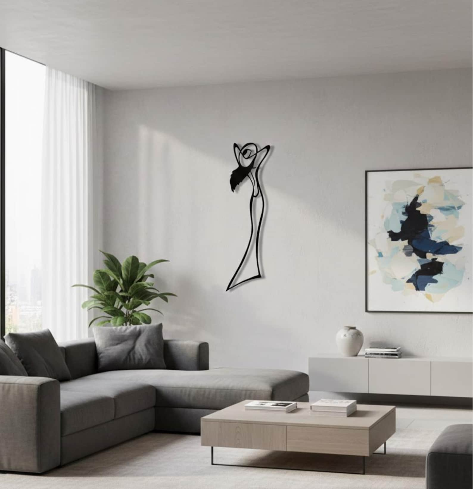 Elegant Woman Metal Wall Art