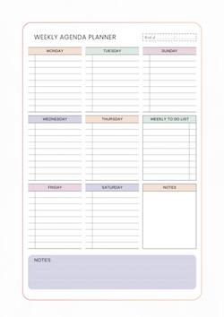 Weekly Agenda Planner 