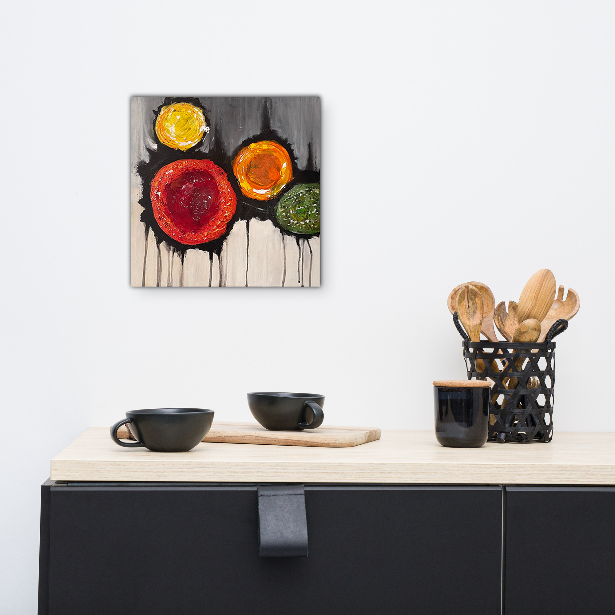 Mixed Media Abstract Acrylic Painting 