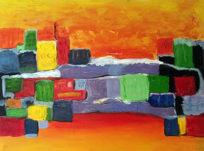 Abstract Acrylic Painting