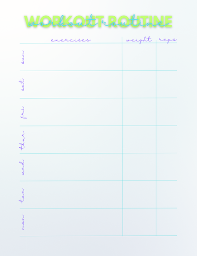 Workout Routine Planner