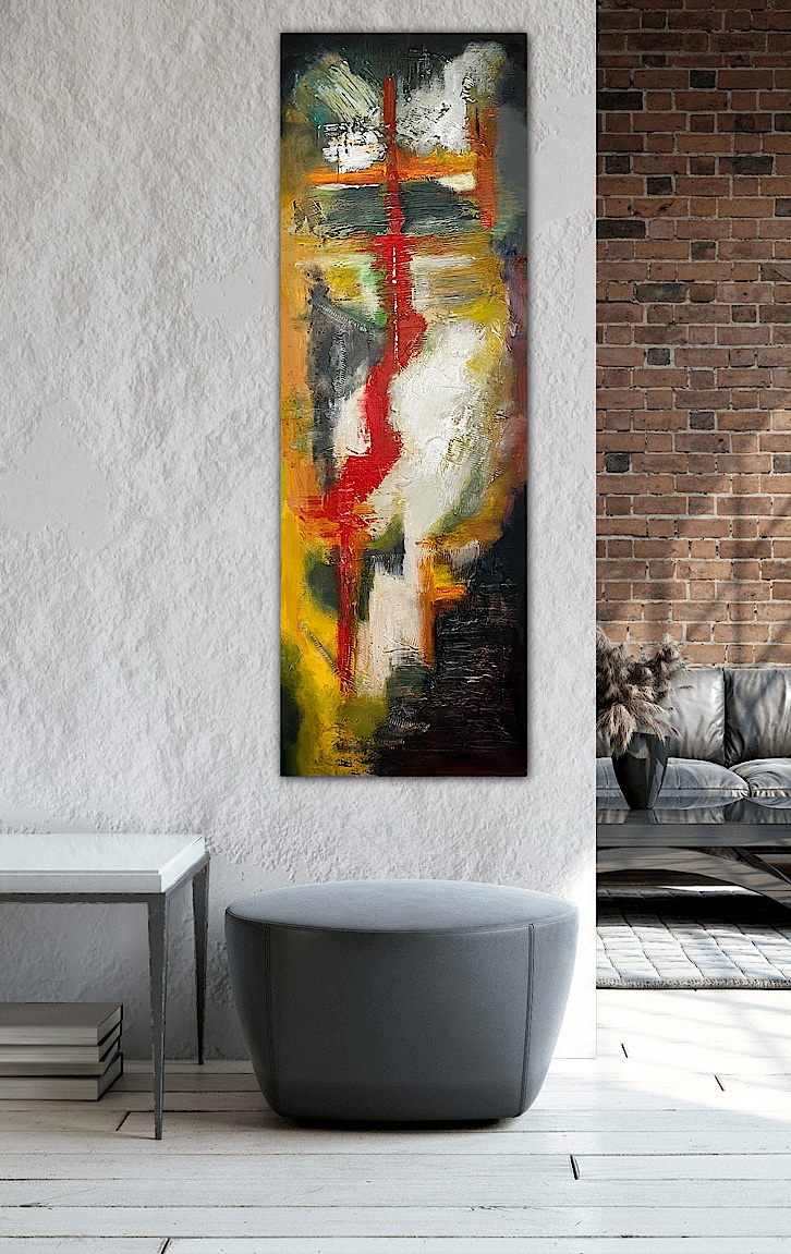 Abstract Vertical Painting