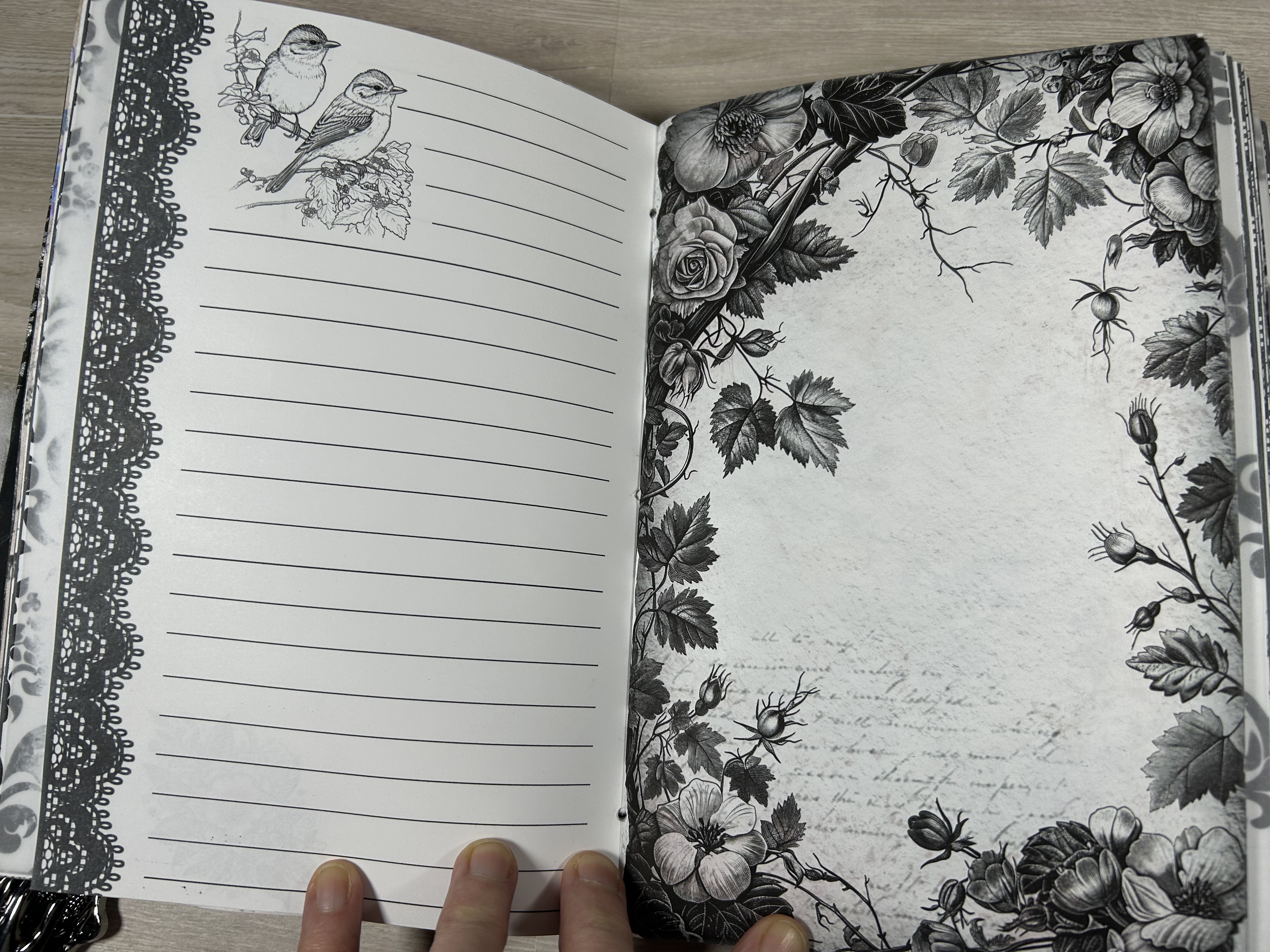 Elegant Black and White Coloring Journal