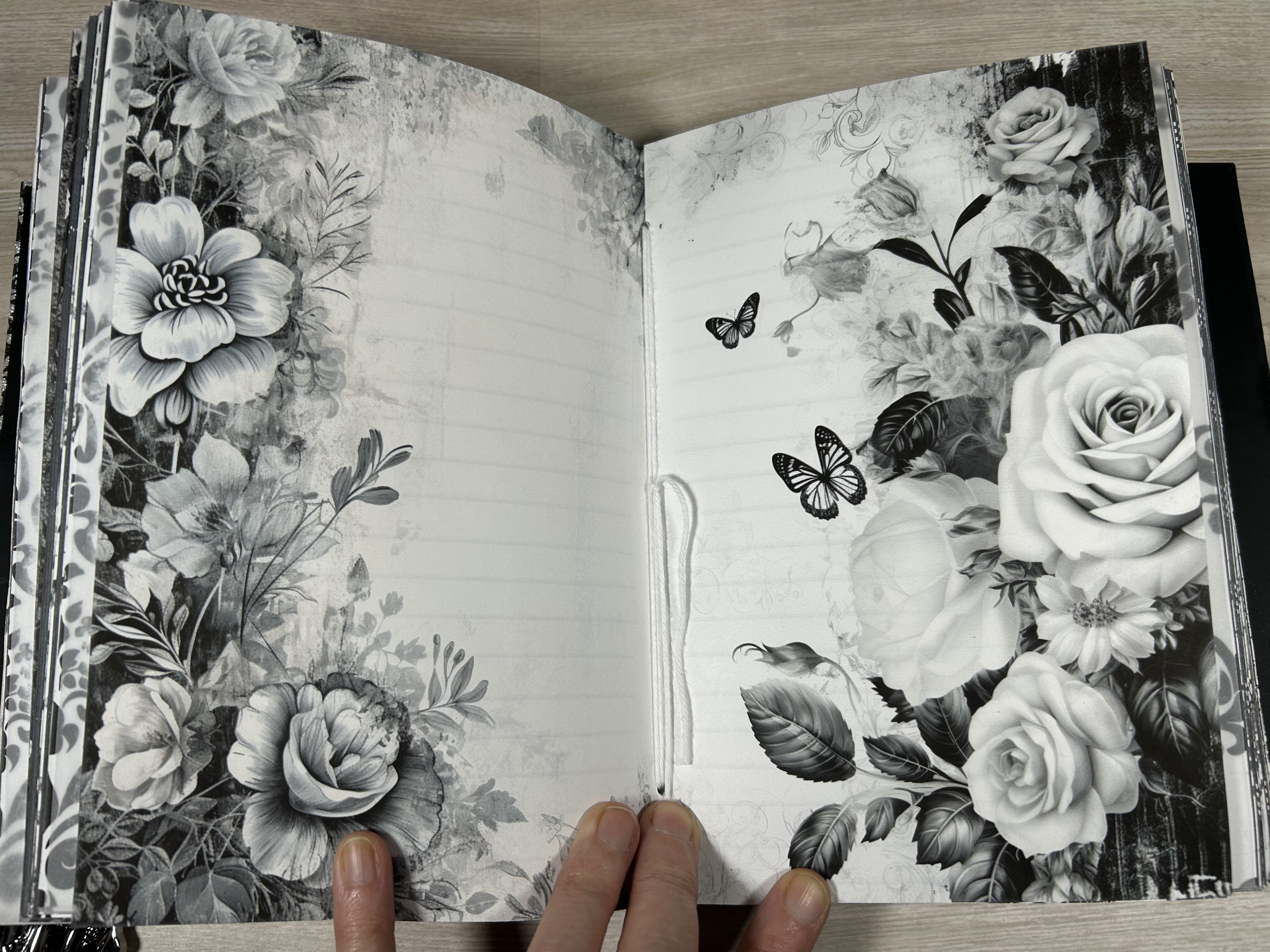 Elegant Black and White Coloring Journal