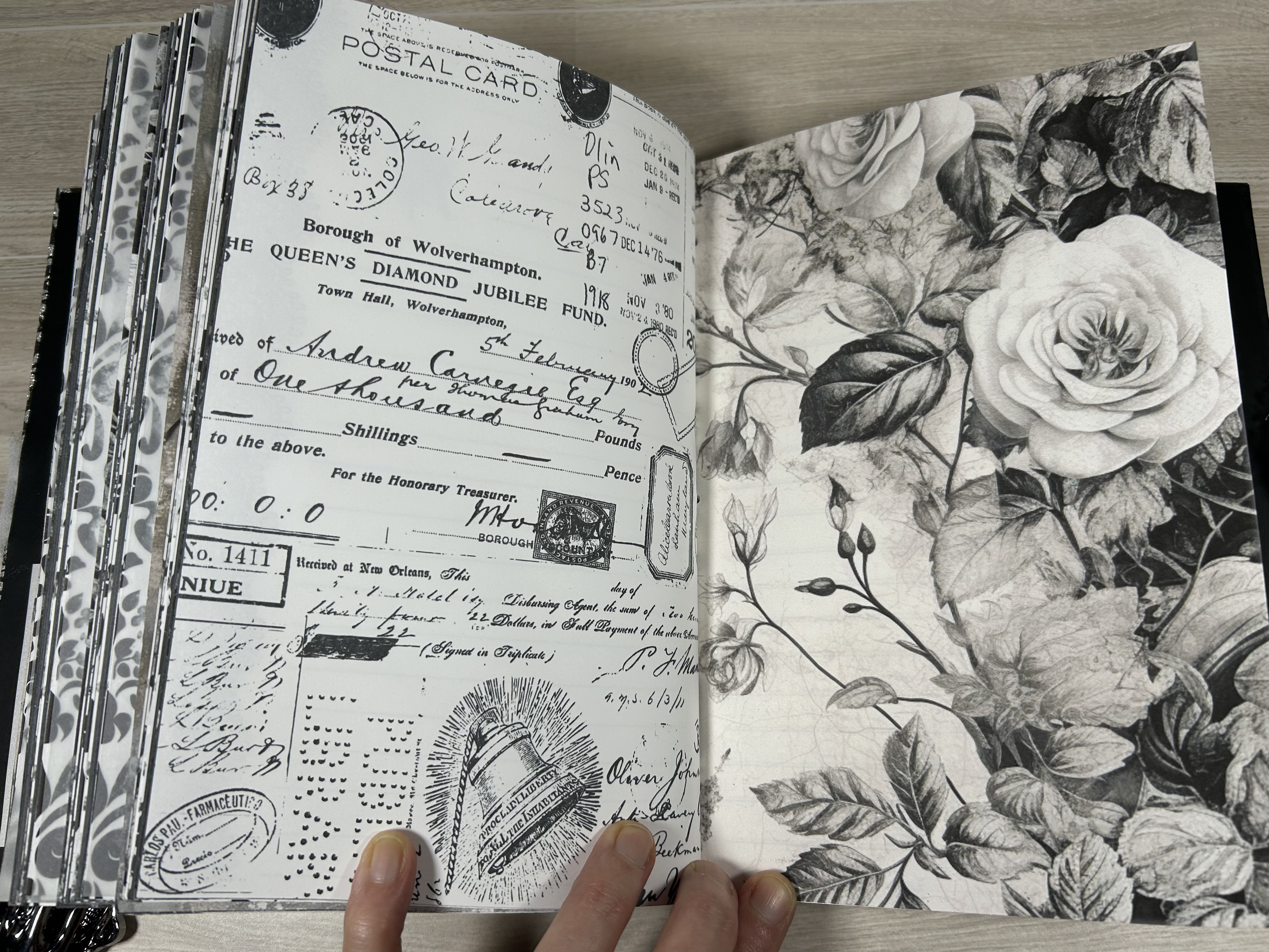 Elegant Black and White Coloring Journal