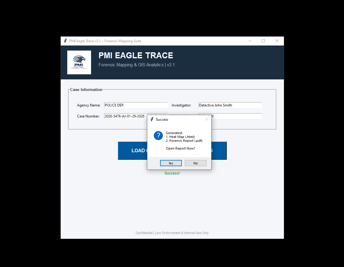 PMI Eagle Trace v3.1 – Forensic Mapping & GIS Analytics