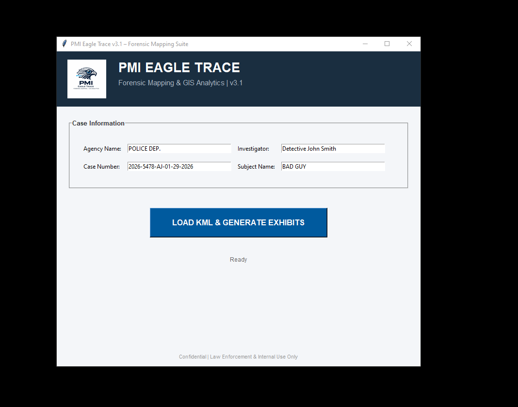 PMI Eagle Trace v3.1 – Forensic Mapping & GIS Analytics