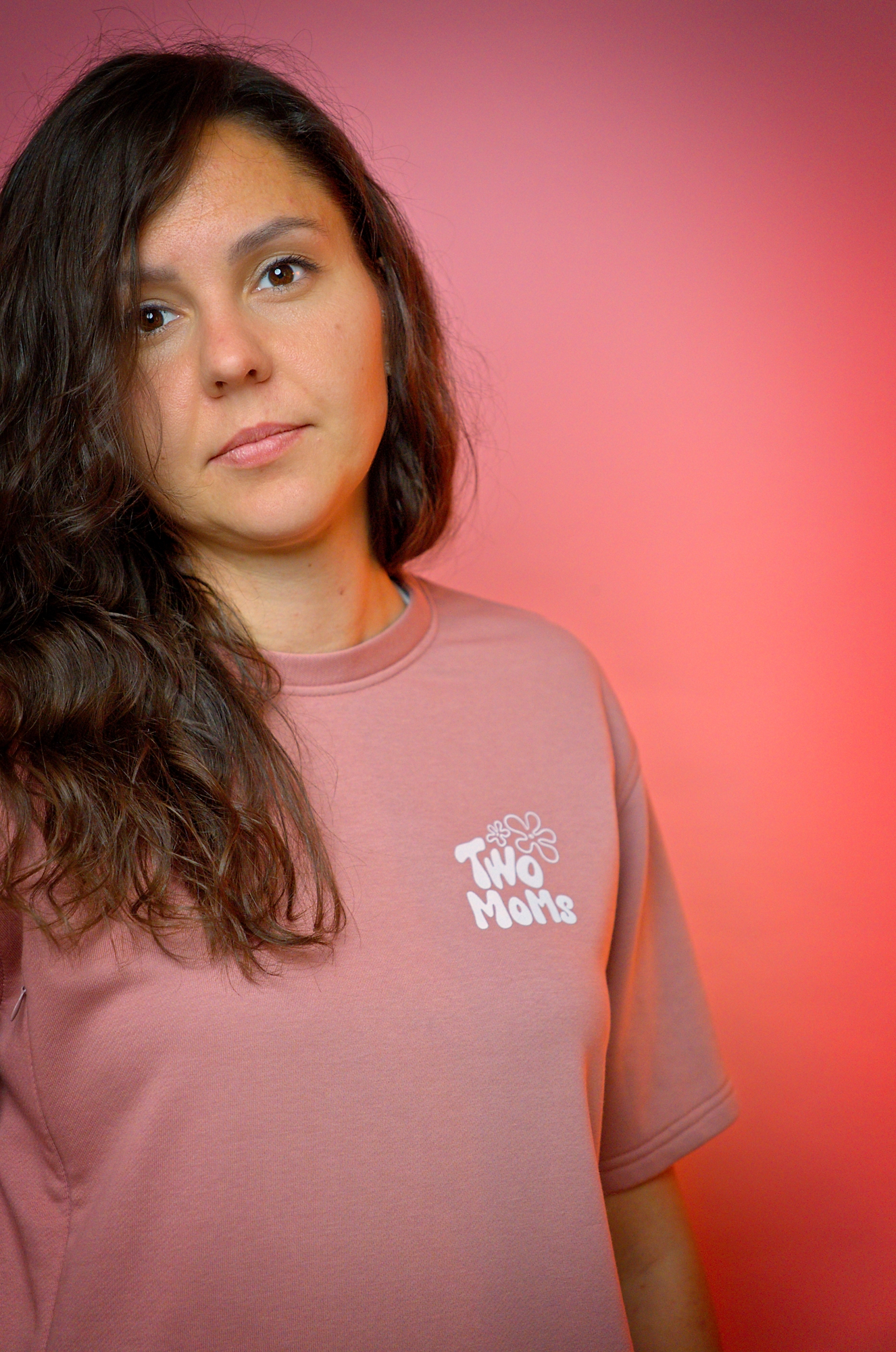 Rožiniai žindymo marškinėliai 