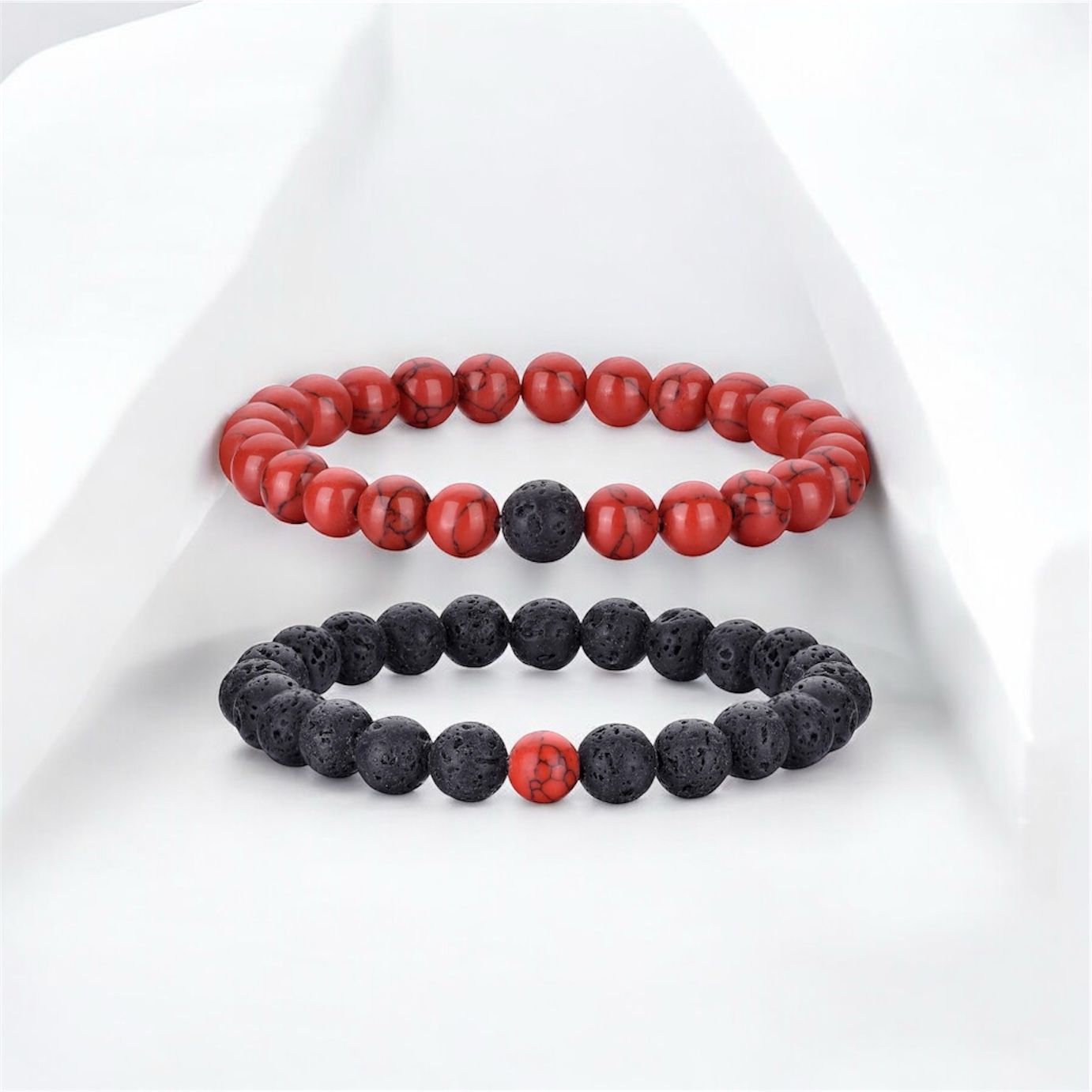 Shadow & Flame Duo  Couples Beads