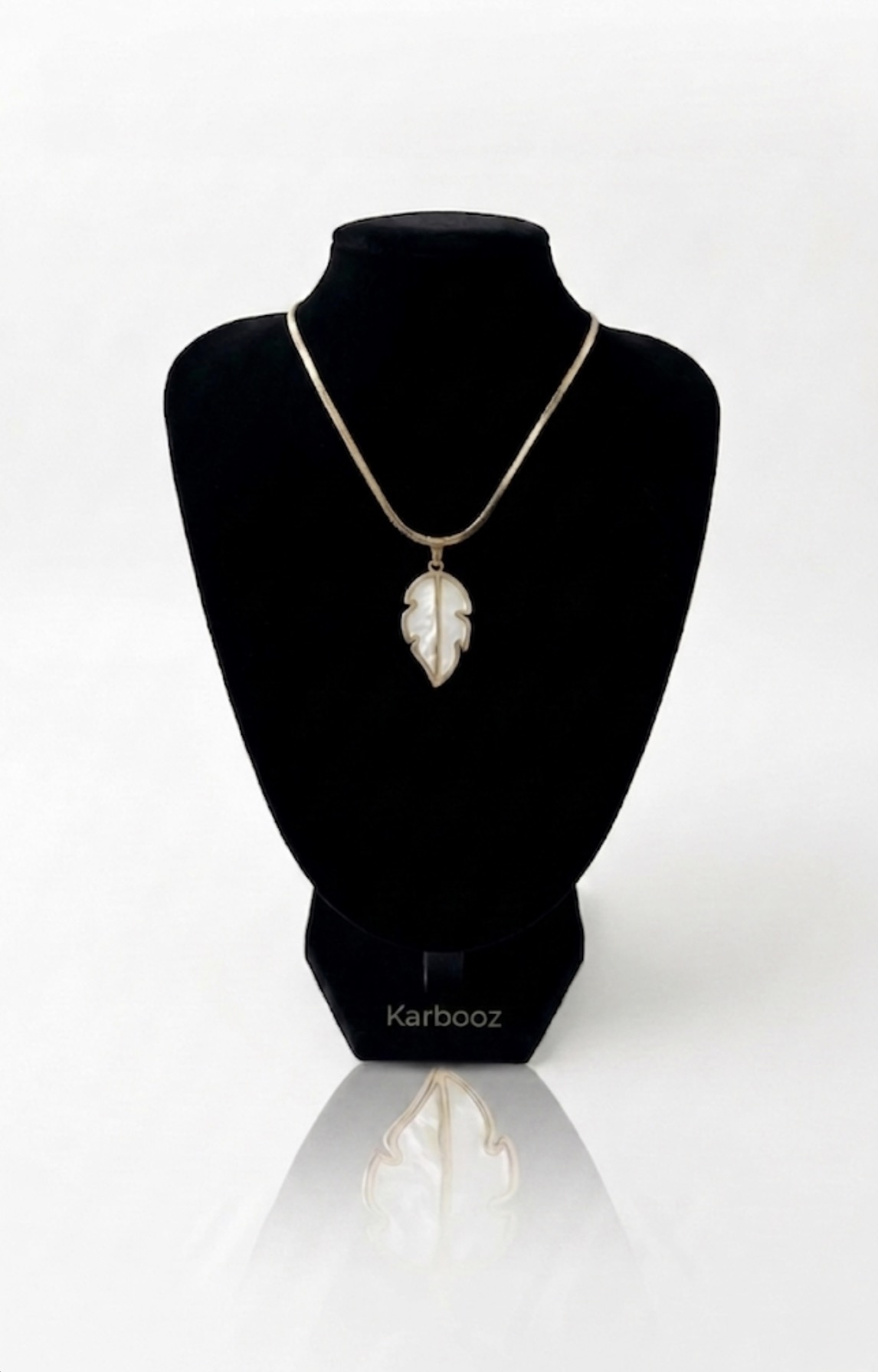 Pearlescent Gold Leaf Pendant