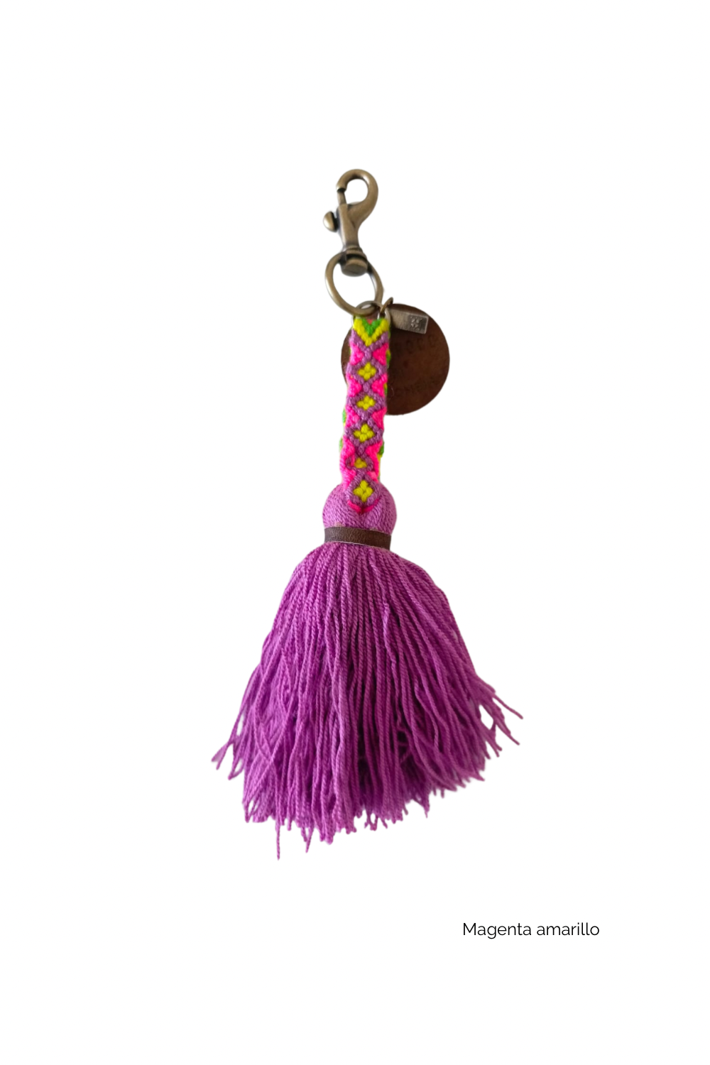 Charm artesanal con tejido Wayuu