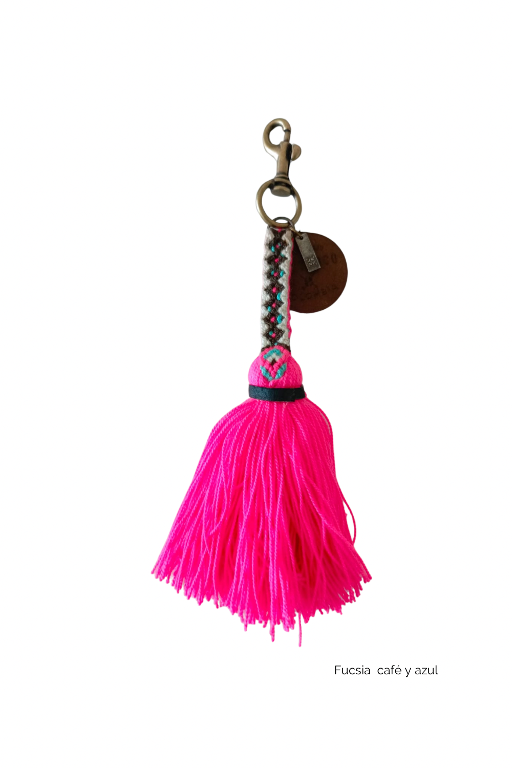 Charm artesanal con tejido Wayuu