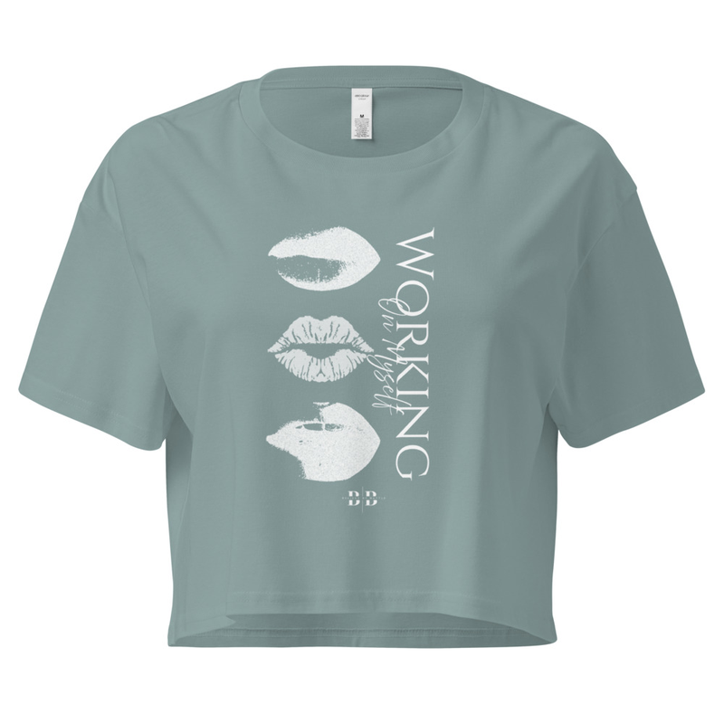 Believe By Battle "Working On Myself" Women’s cropped tee