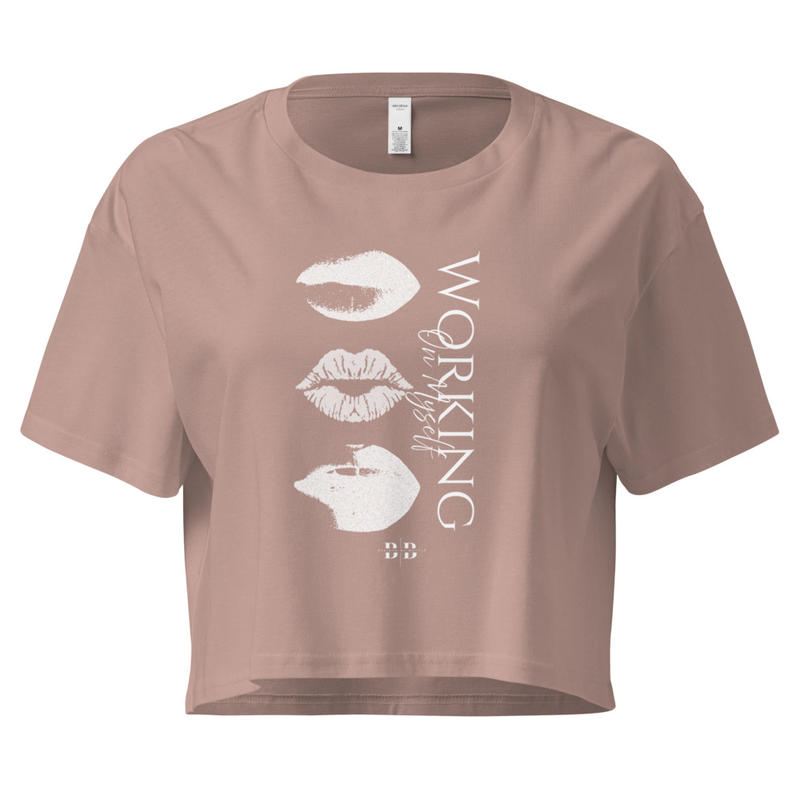 Believe By Battle "Working On Myself" Women’s cropped tee