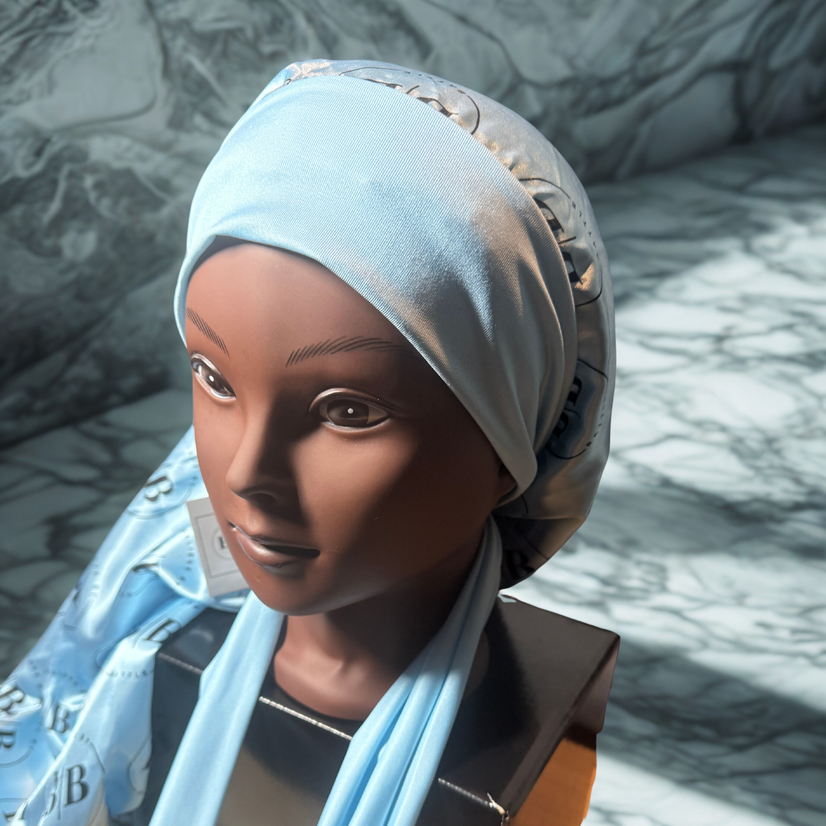 BELIEVE – Long LUXE Bonnet (Light Blue)