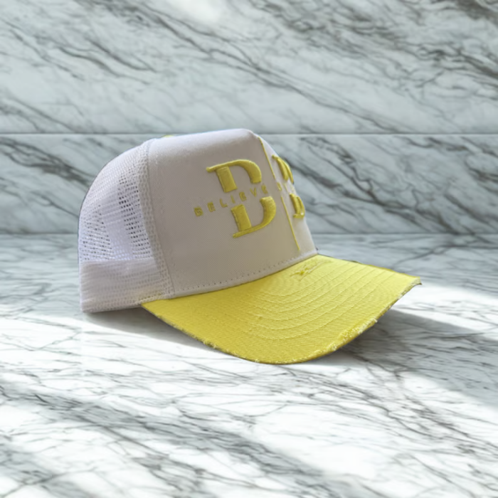 HOPE – White, Yellow & Grey Trucker Hat