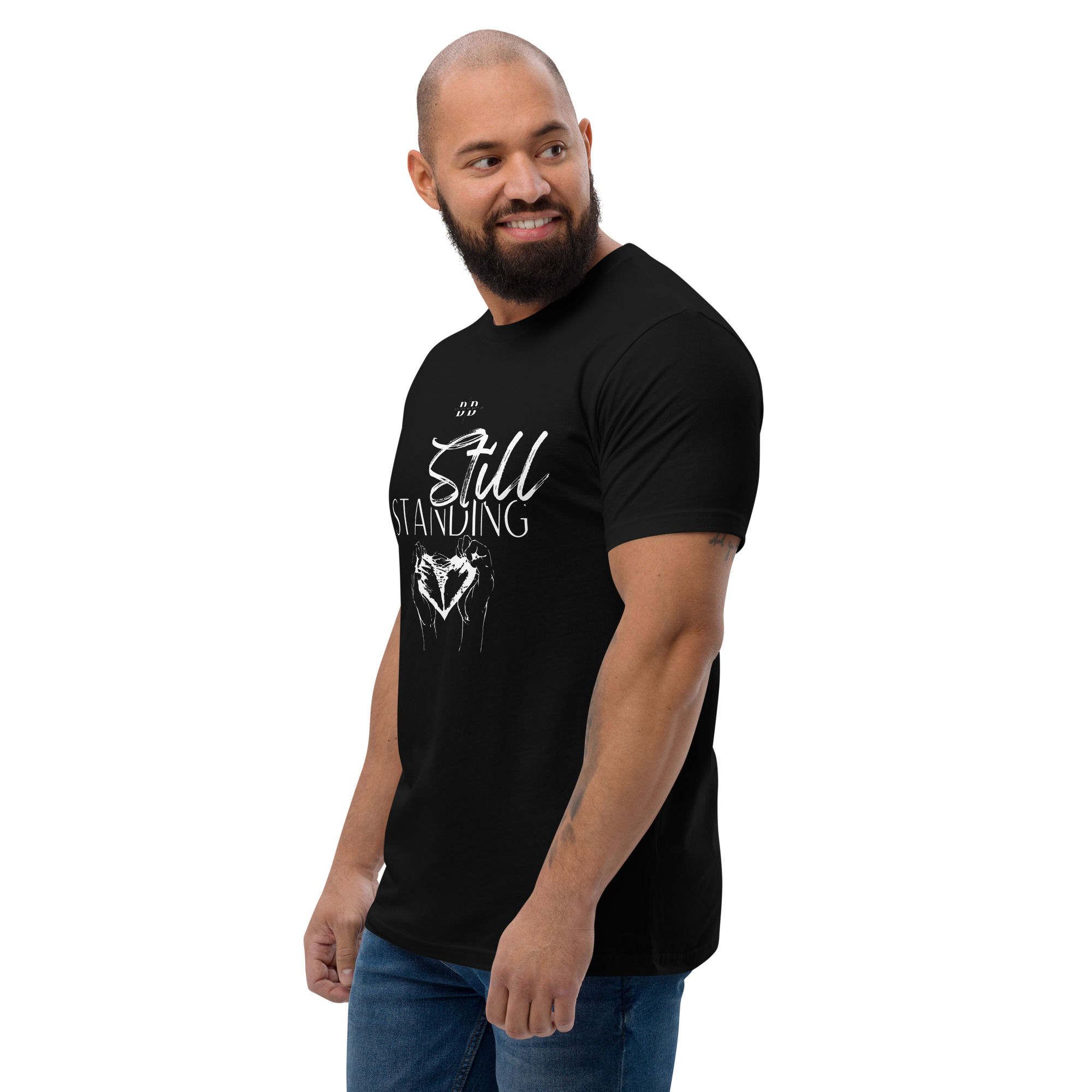 BELIEVE BY BATTLE – "STILL STANDING"  Premium Tee (White Design)