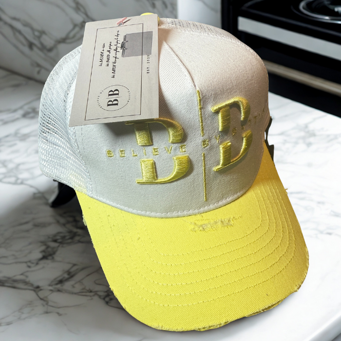 HOPE – White, Yellow & Grey Trucker Hat