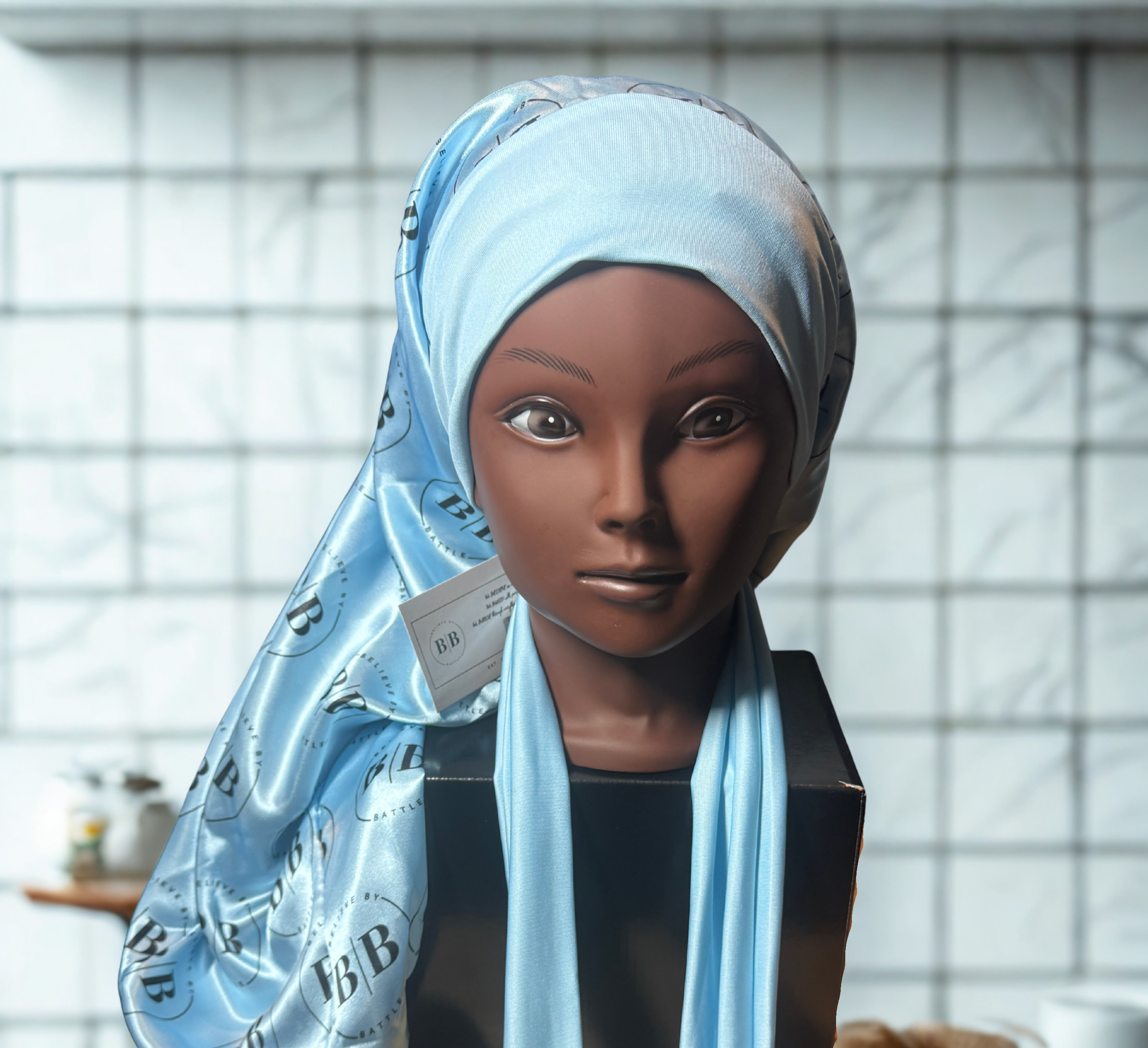 BELIEVE – Long LUXE Bonnet (Light Blue)