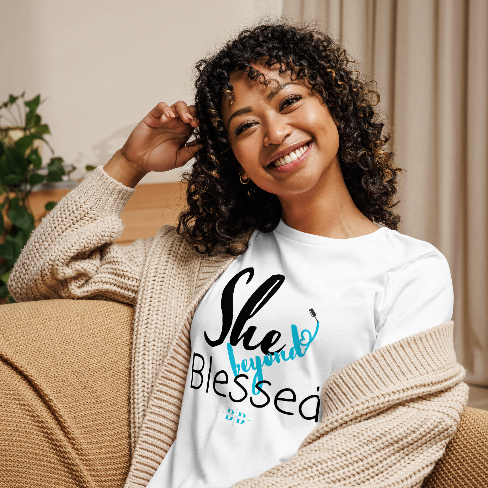 Believe By Battle "She Beyond Blessed" Women's tee
