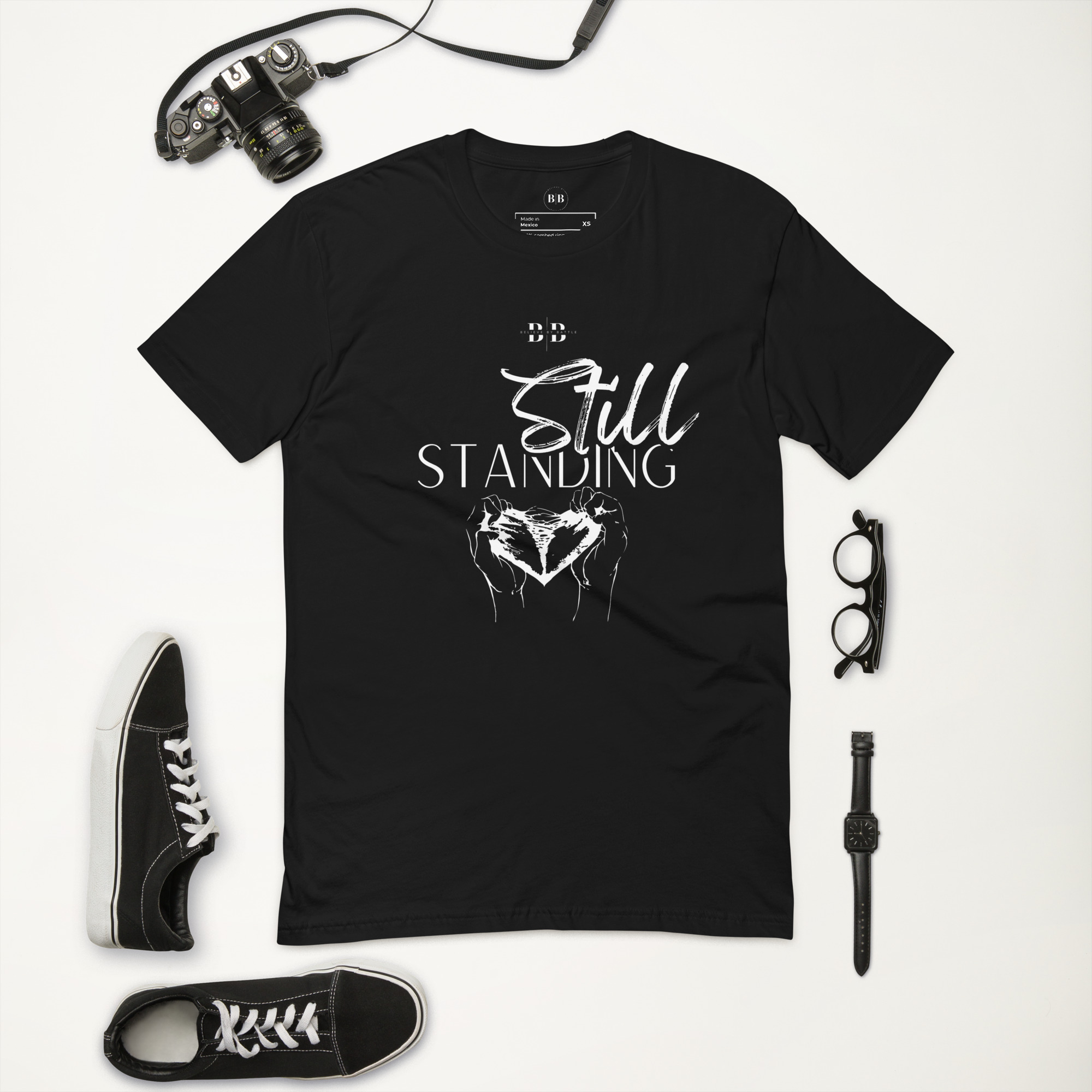 BELIEVE BY BATTLE – "STILL STANDING"  Premium Tee (White Design)