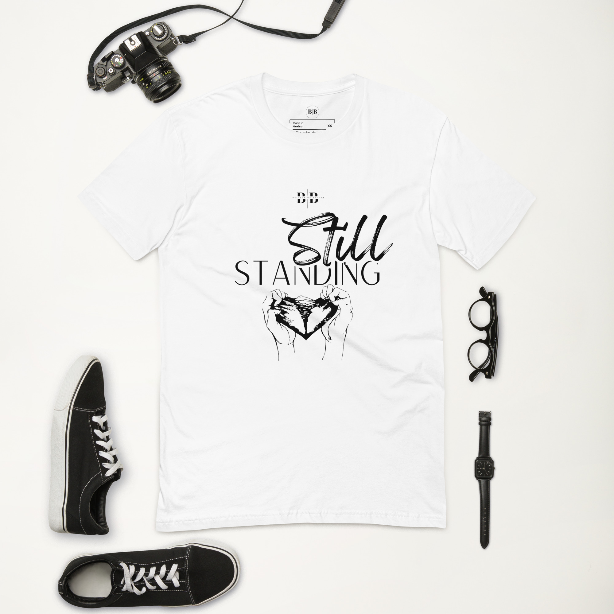 BELIEVE BY BATTLE – "STILL STANDING" Premium Tee (Blk Design)