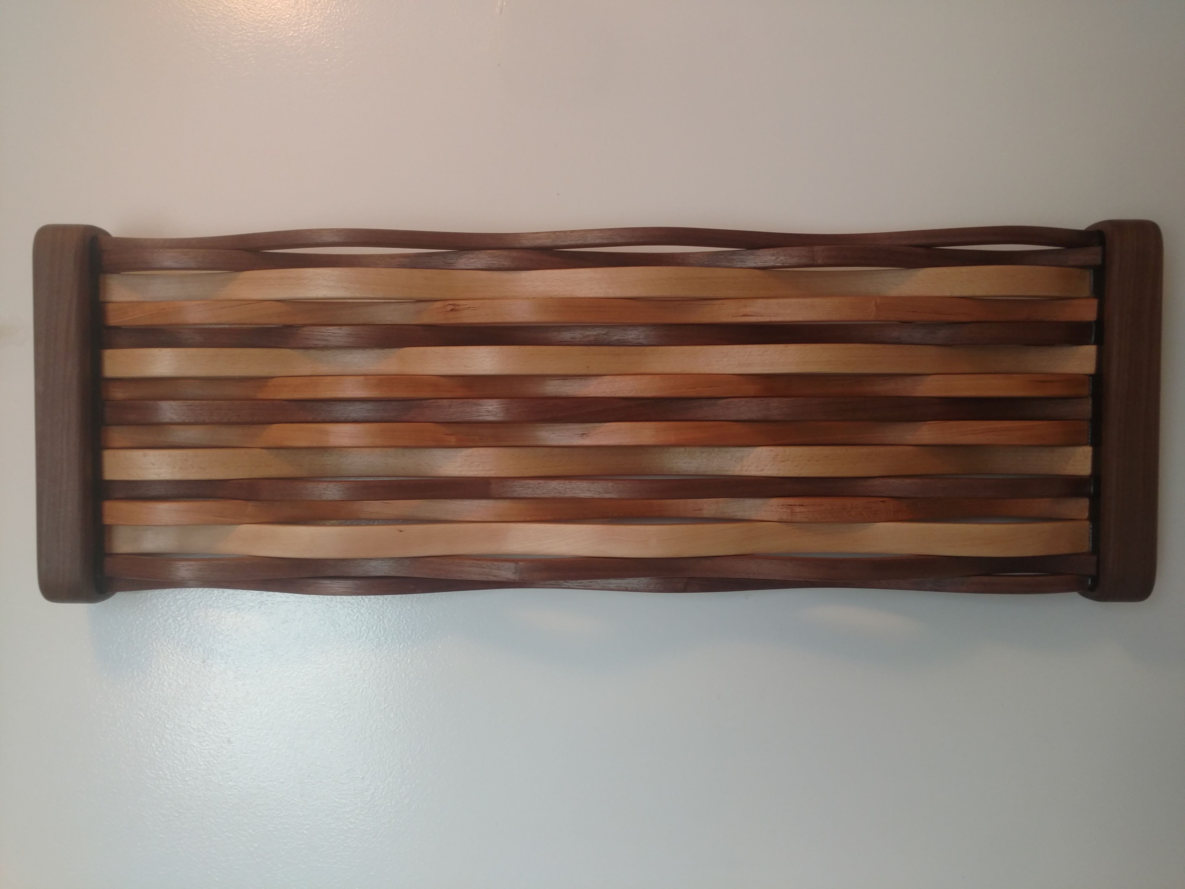 Wavy wood wall art