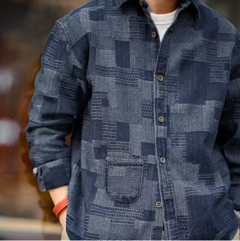 Men's Casual Patchwork Shirt
