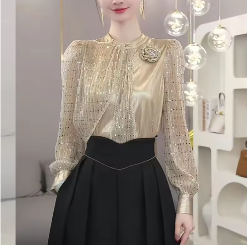 Elegant Gold Blouse