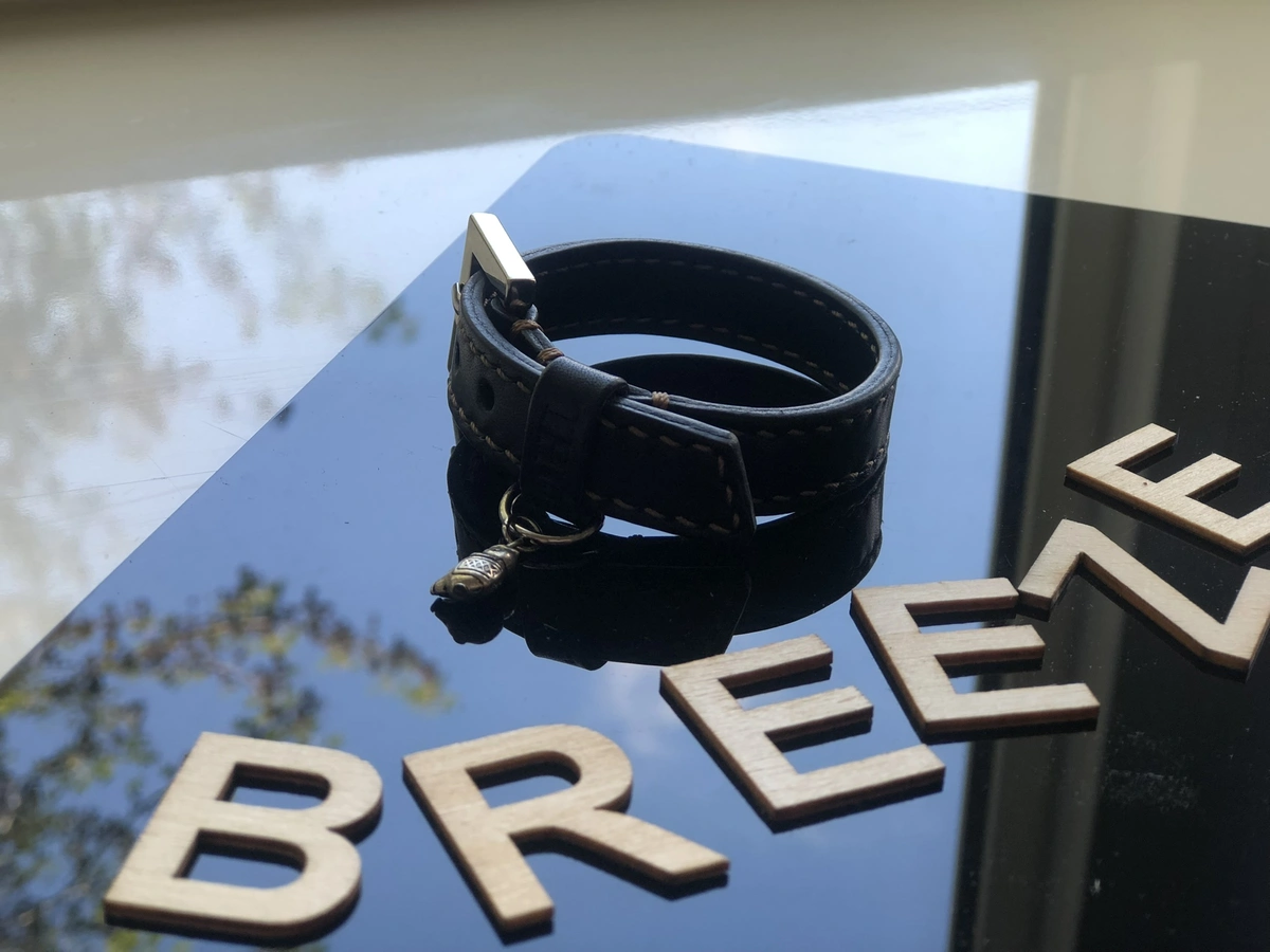 Leather Buckle stitched Bracelet