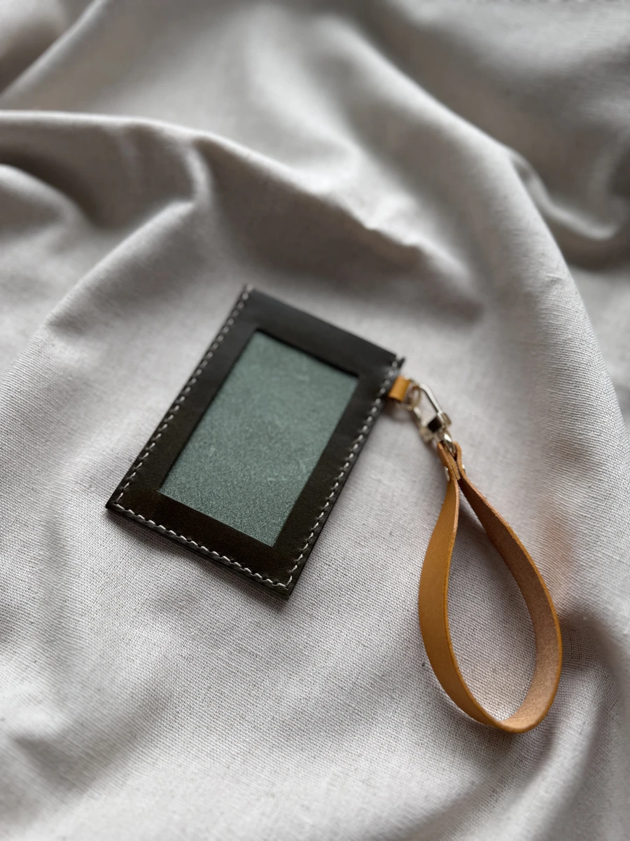 leather ID card holder