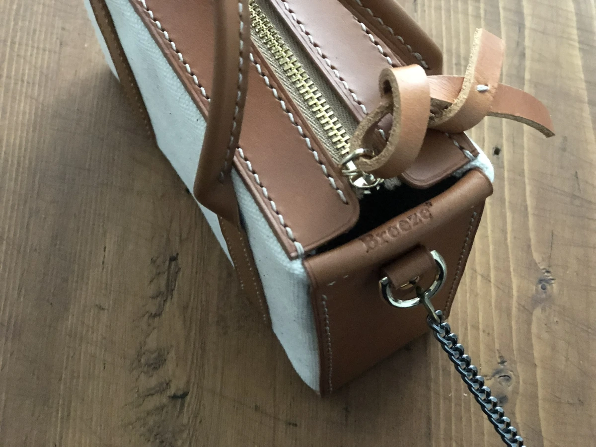 Canvas and Leather Mini Handbag