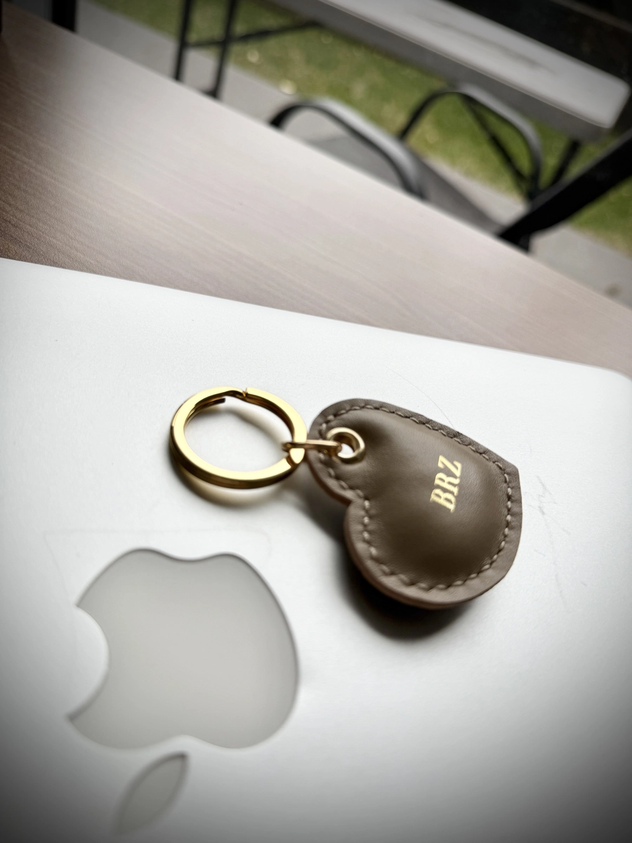Leather Heart Keychain