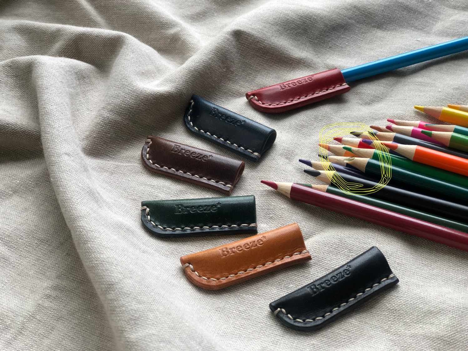 Leather Pencil Sleeves