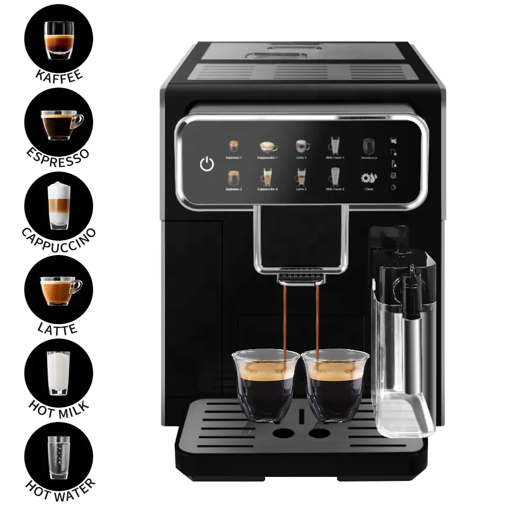 Professional Touchscreen Coffee Machine with Milk Frother