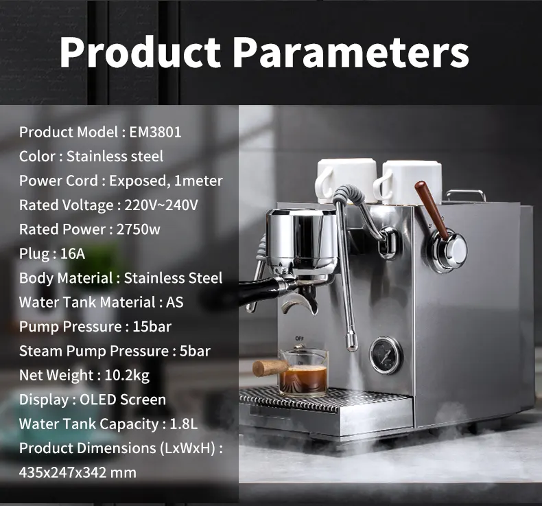 Halbautomatische Espresso-Kaffeemaschine für Gastronomie