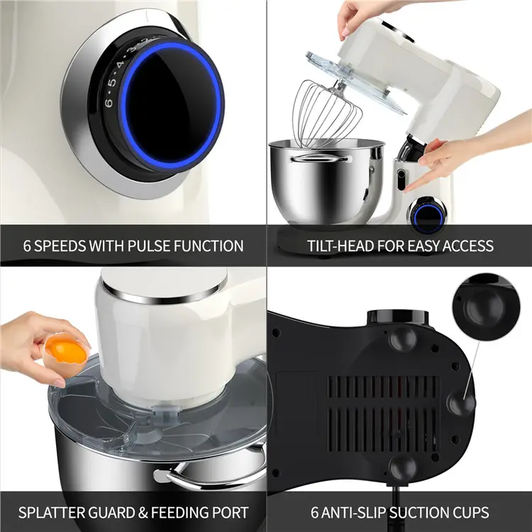 Kitchen Stand Mixer with Large Stainless Steel Bowl