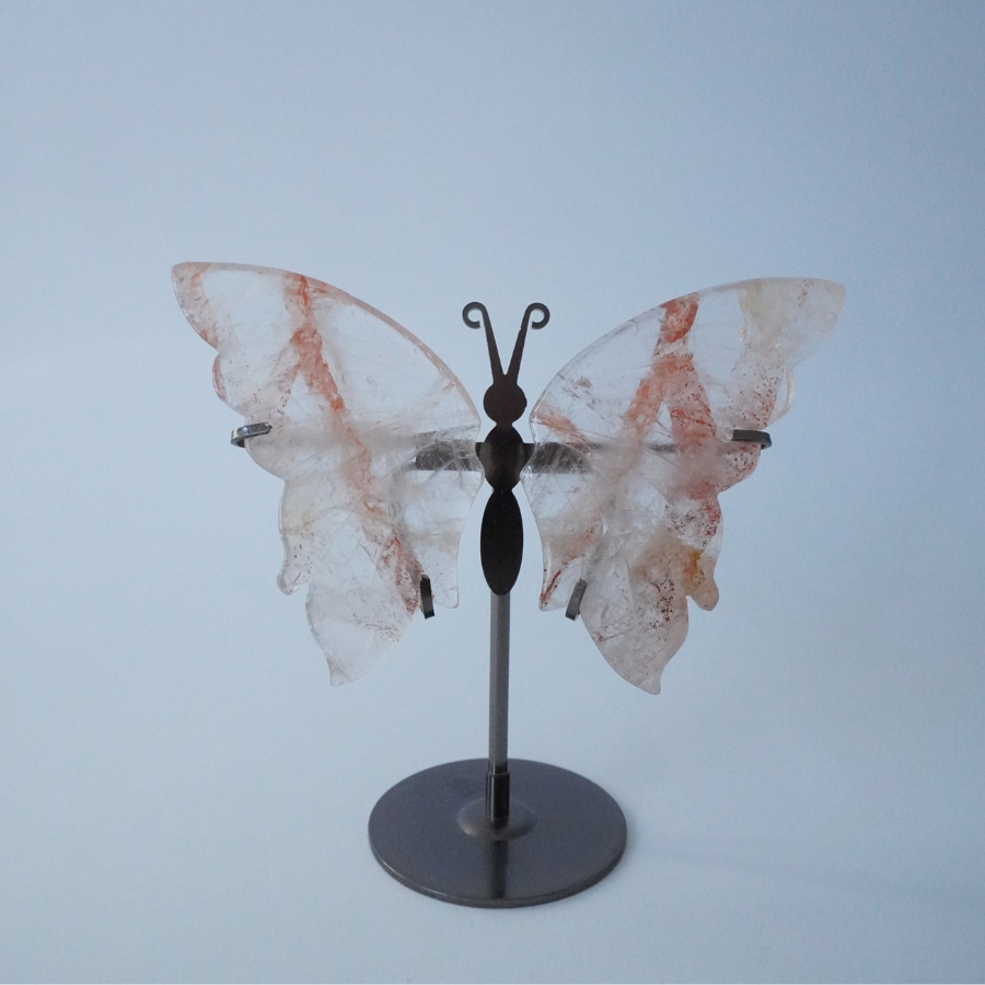 Fire Quartz Wings with Stand