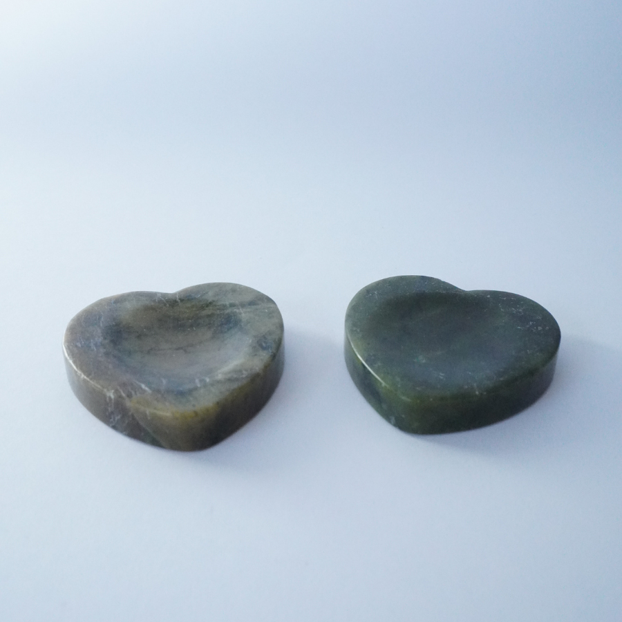 Green Jasper Heart 