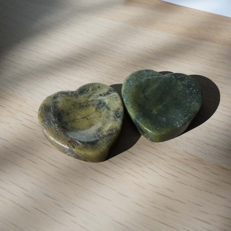 Green Jasper Heart