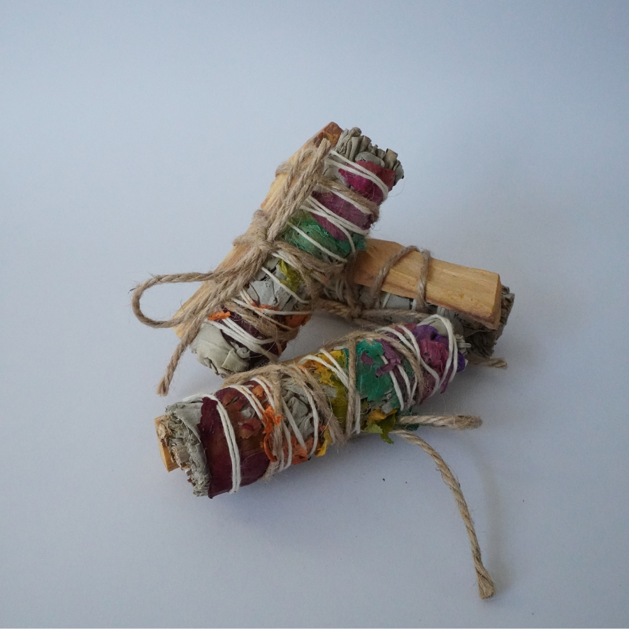 Chakra Sage Smudge Sticks & Palo Santo Bundle