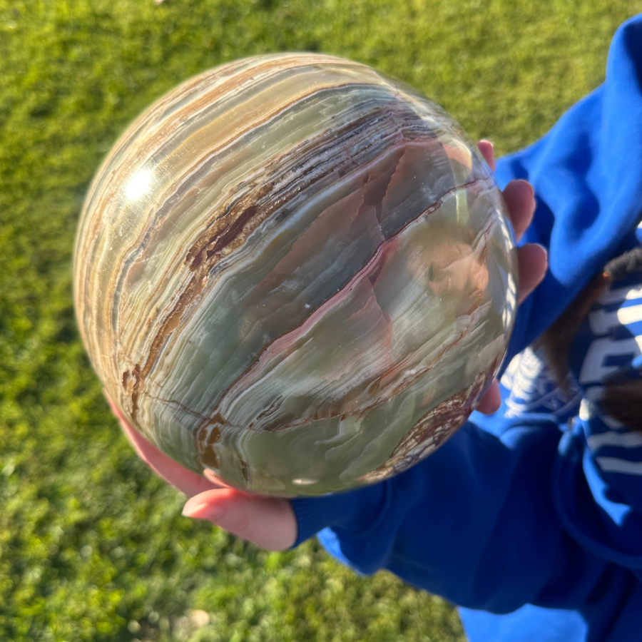 Banded Calcite Sphere 