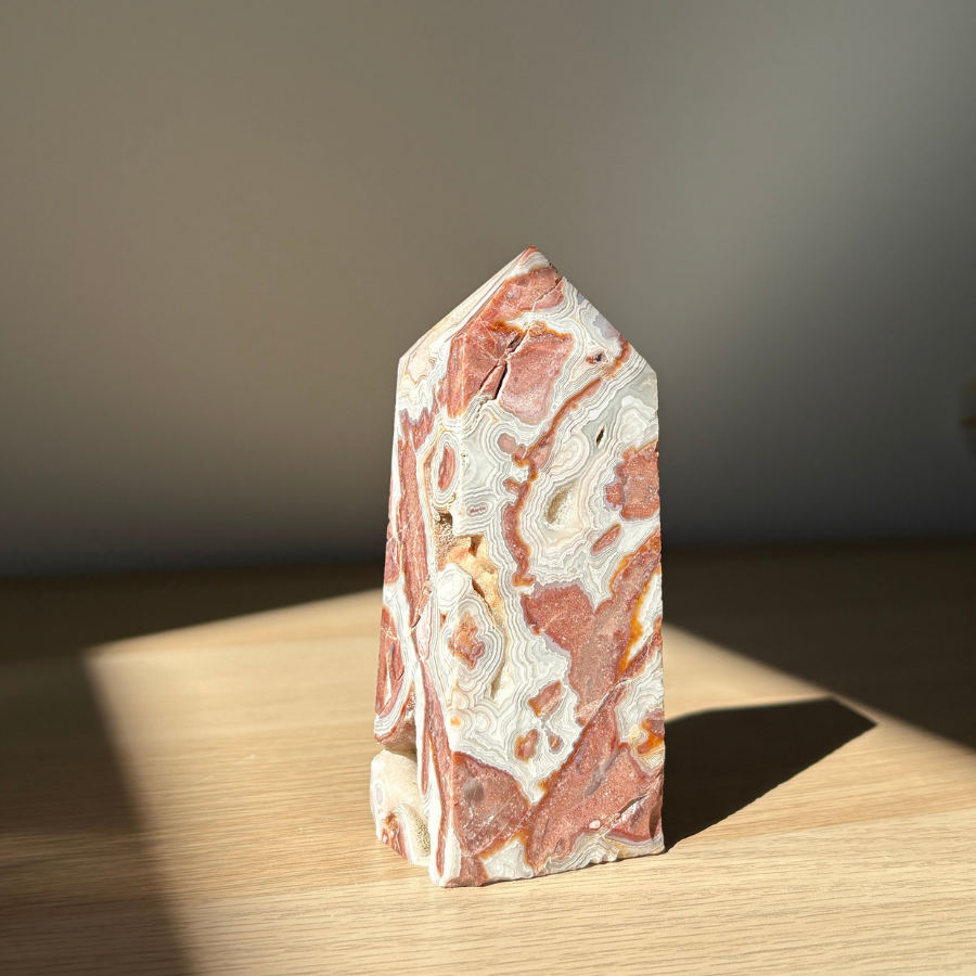 Mexican Crazy Lace Agate Tower