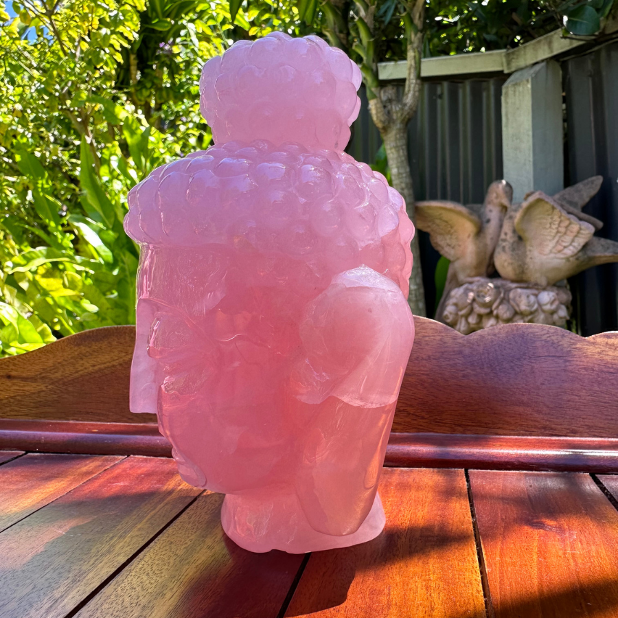 Rose Quartz Buddha Head (A Grade)