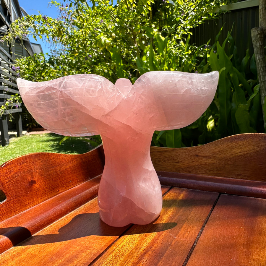Rose Quartz Body with Wings