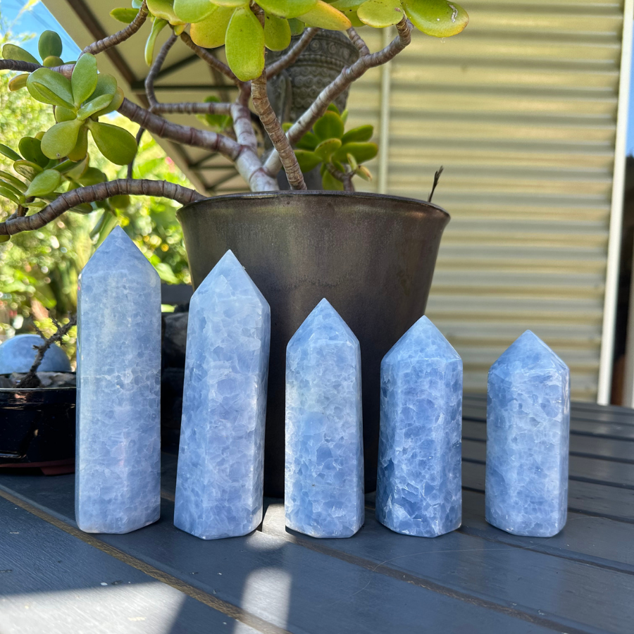 Blue Calcite Towers