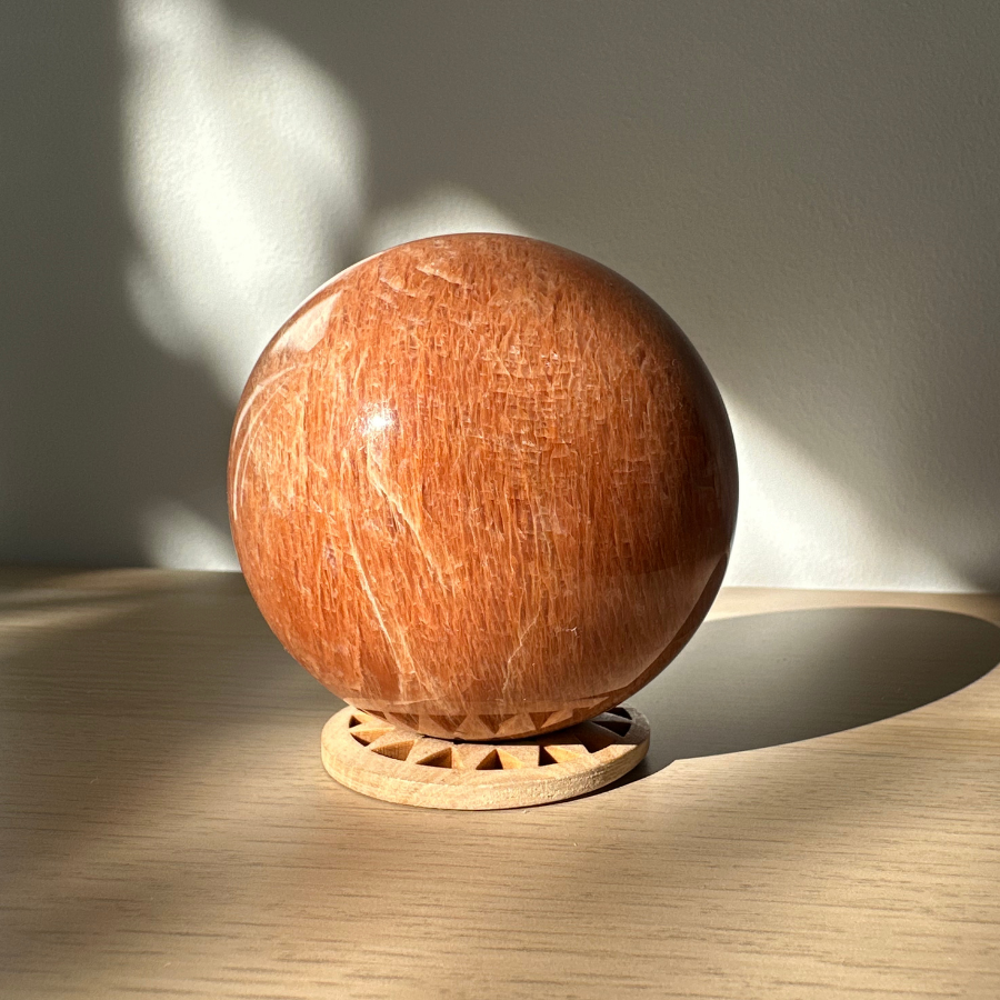 Orange Fire Jasper Sphere 