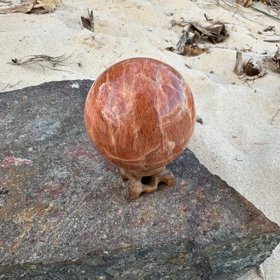 Orange Fire Jasper Sphere 