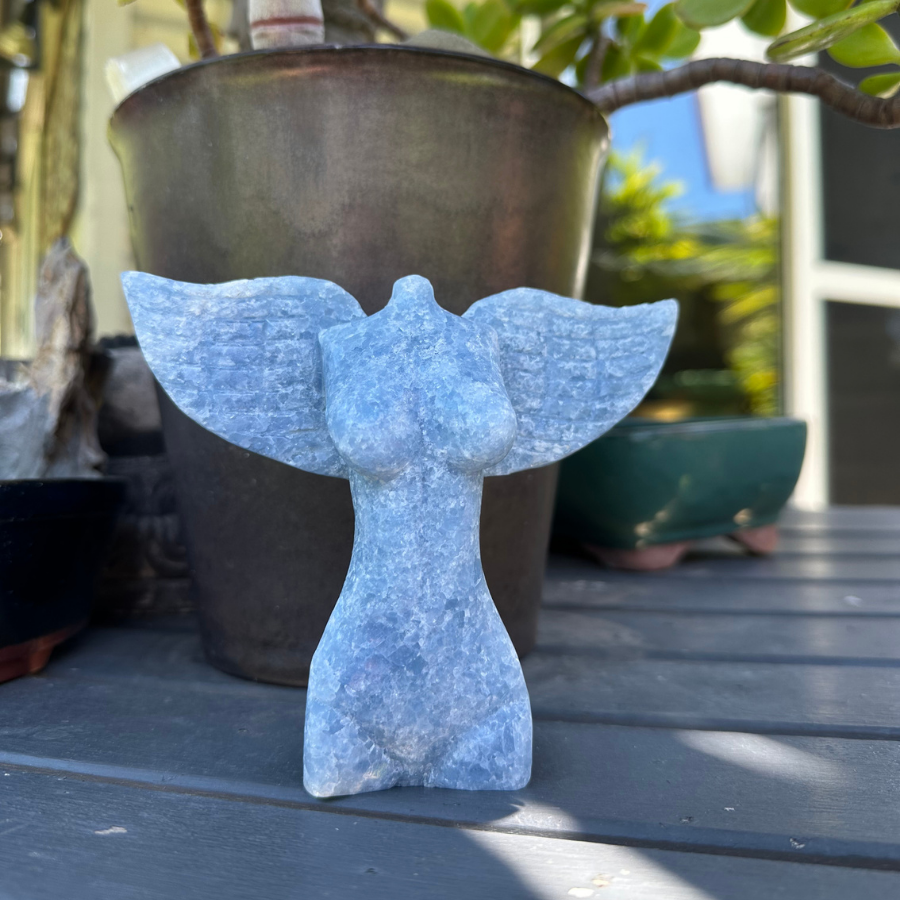 Blue Calcite Body with Wings 